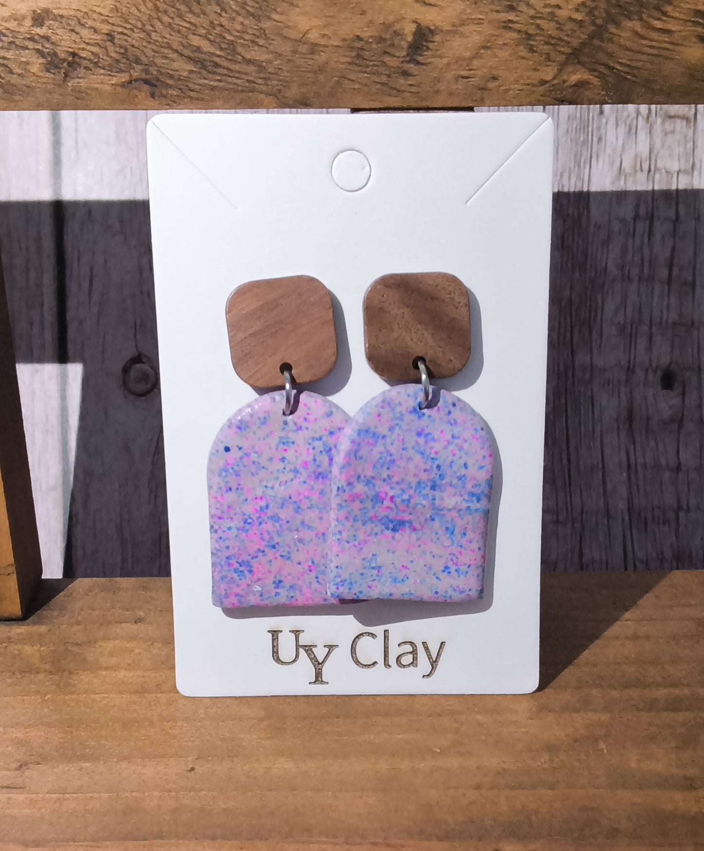 Earthy Pastel Arch Statement Earrings — Sensitive Skin Safe