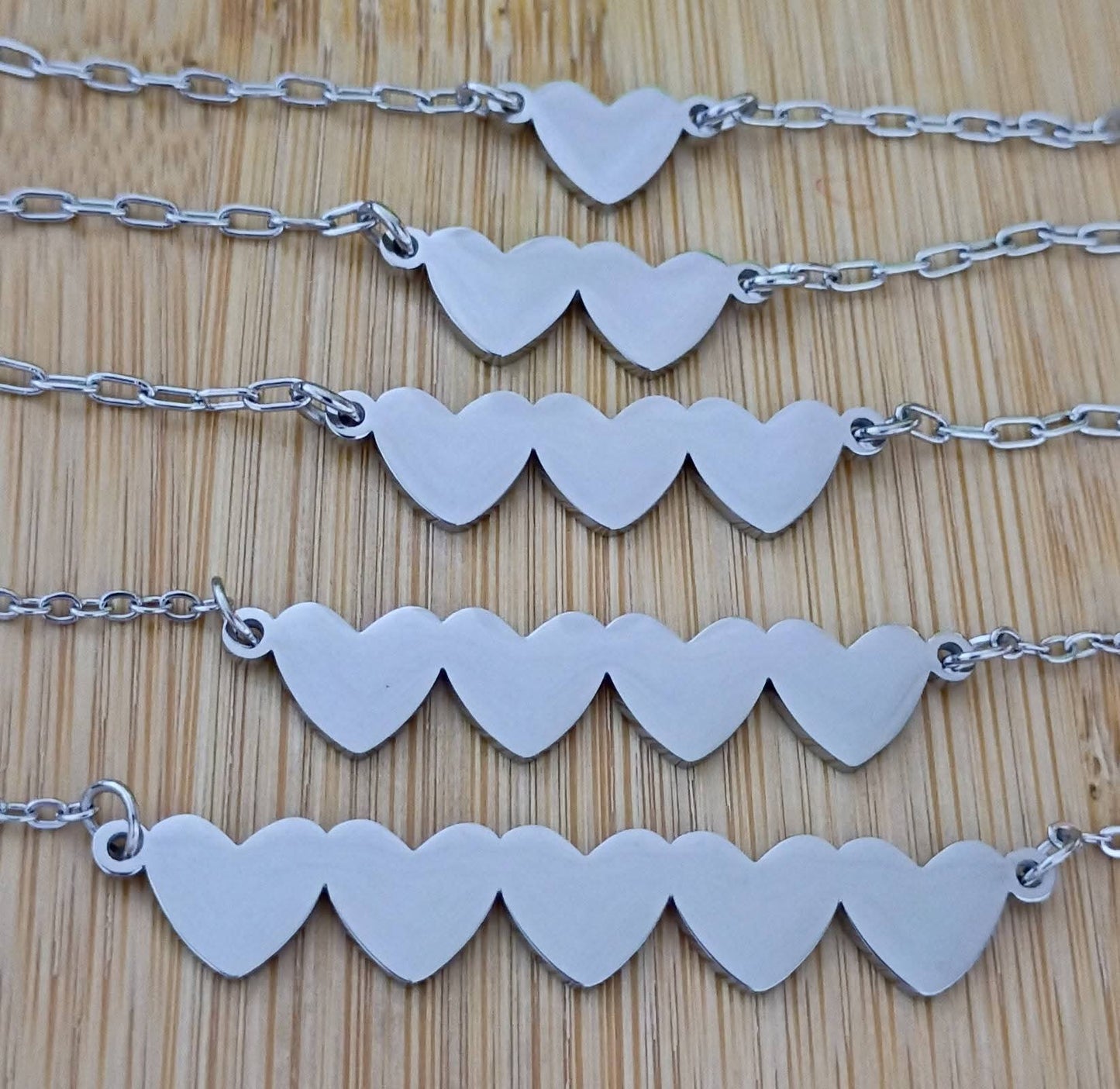 Linked Heart Stainless Steel Necklace