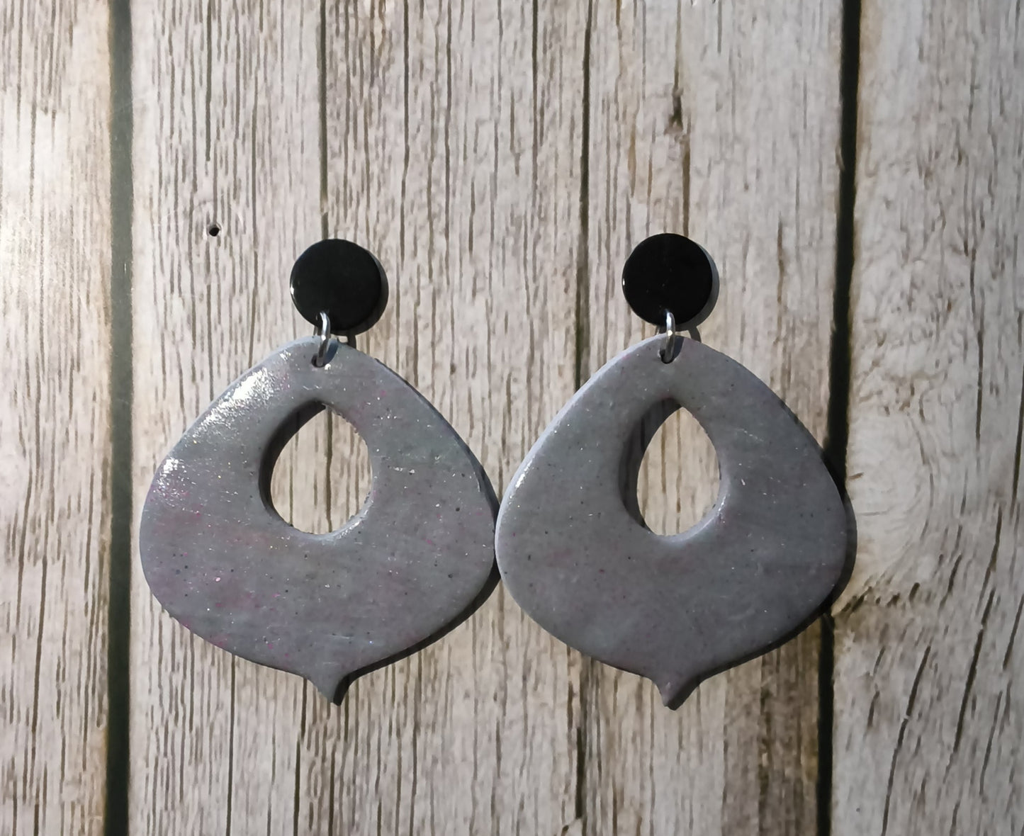 Minimalist Marbled Tear Drop Statement Earrings — Sensitive Skin Safe