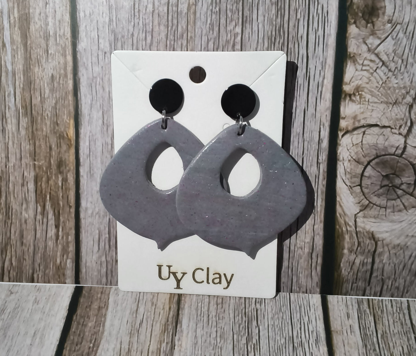 Minimalist Marbled Tear Drop Statement Earrings — Sensitive Skin Safe