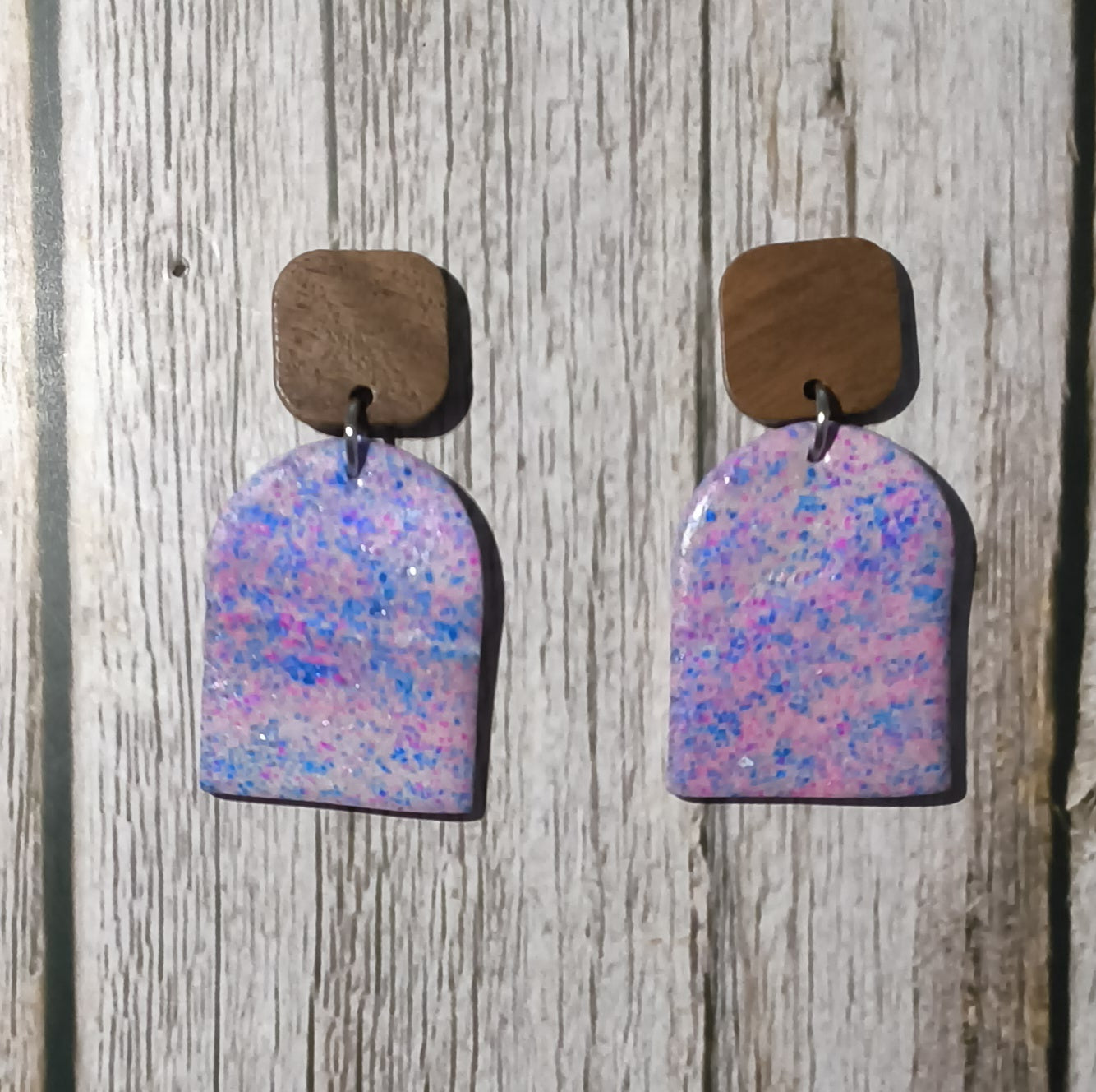 Earthy Pastel Arch Statement Earrings — Sensitive Skin Safe