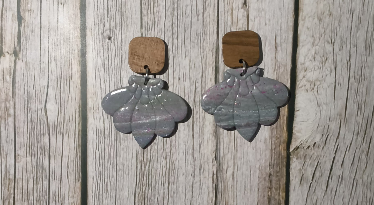 Boho Textured Scallop Statement Earrings — Sensitive Skin Safe