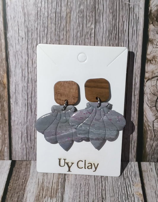 Boho Textured Scallop Statement Earrings — Sensitive Skin Safe