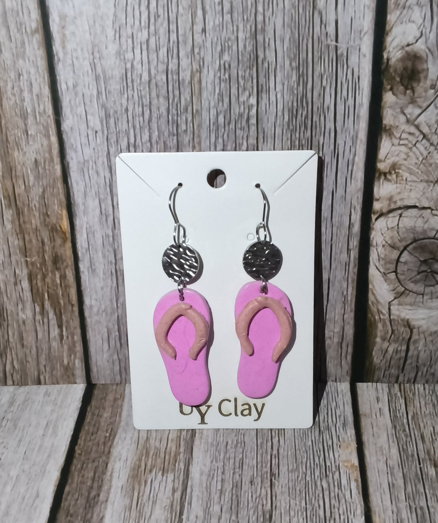 Handmade Polymer Clay Flip-Flop Earrings