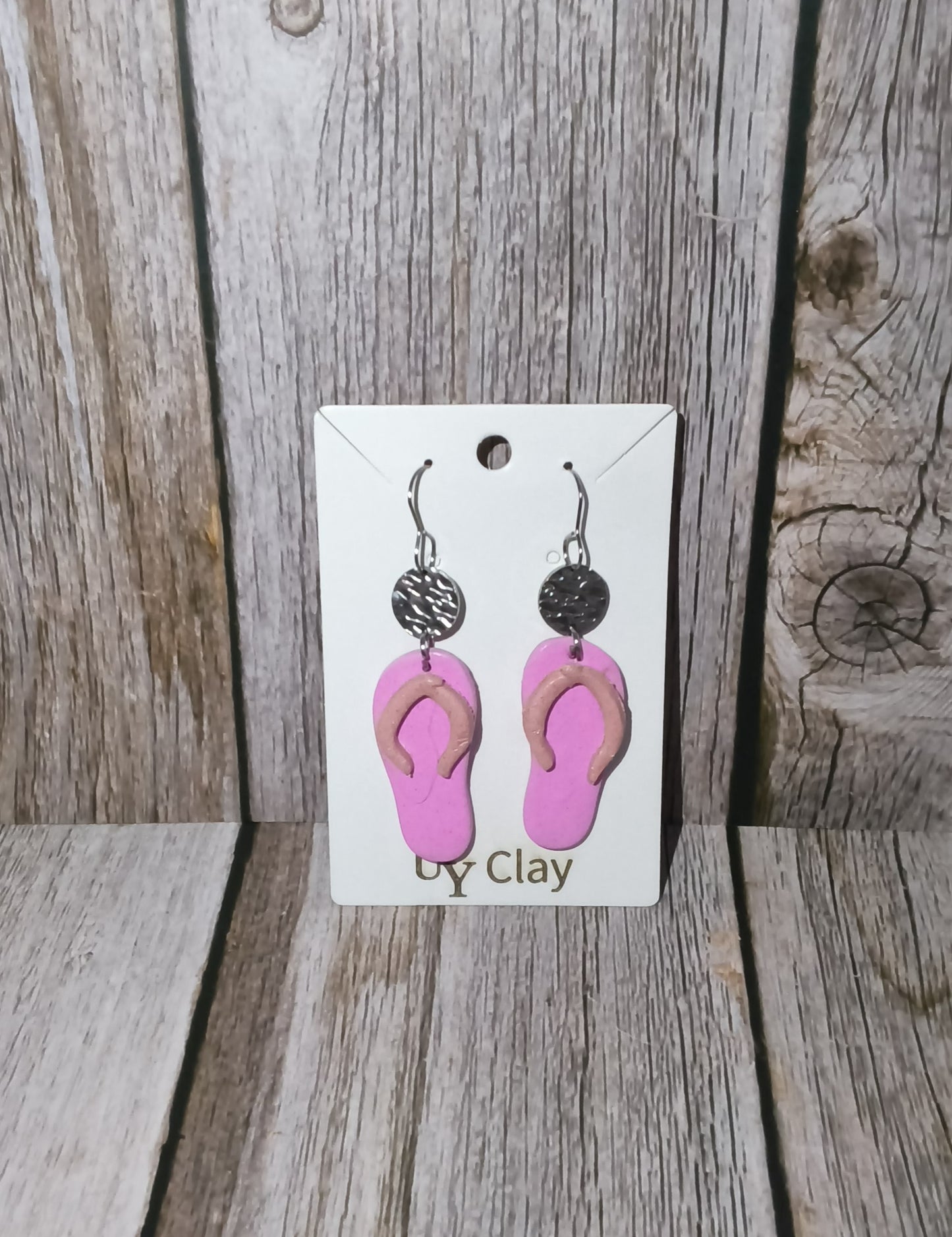 Handmade Polymer Clay Flip-Flop Earrings