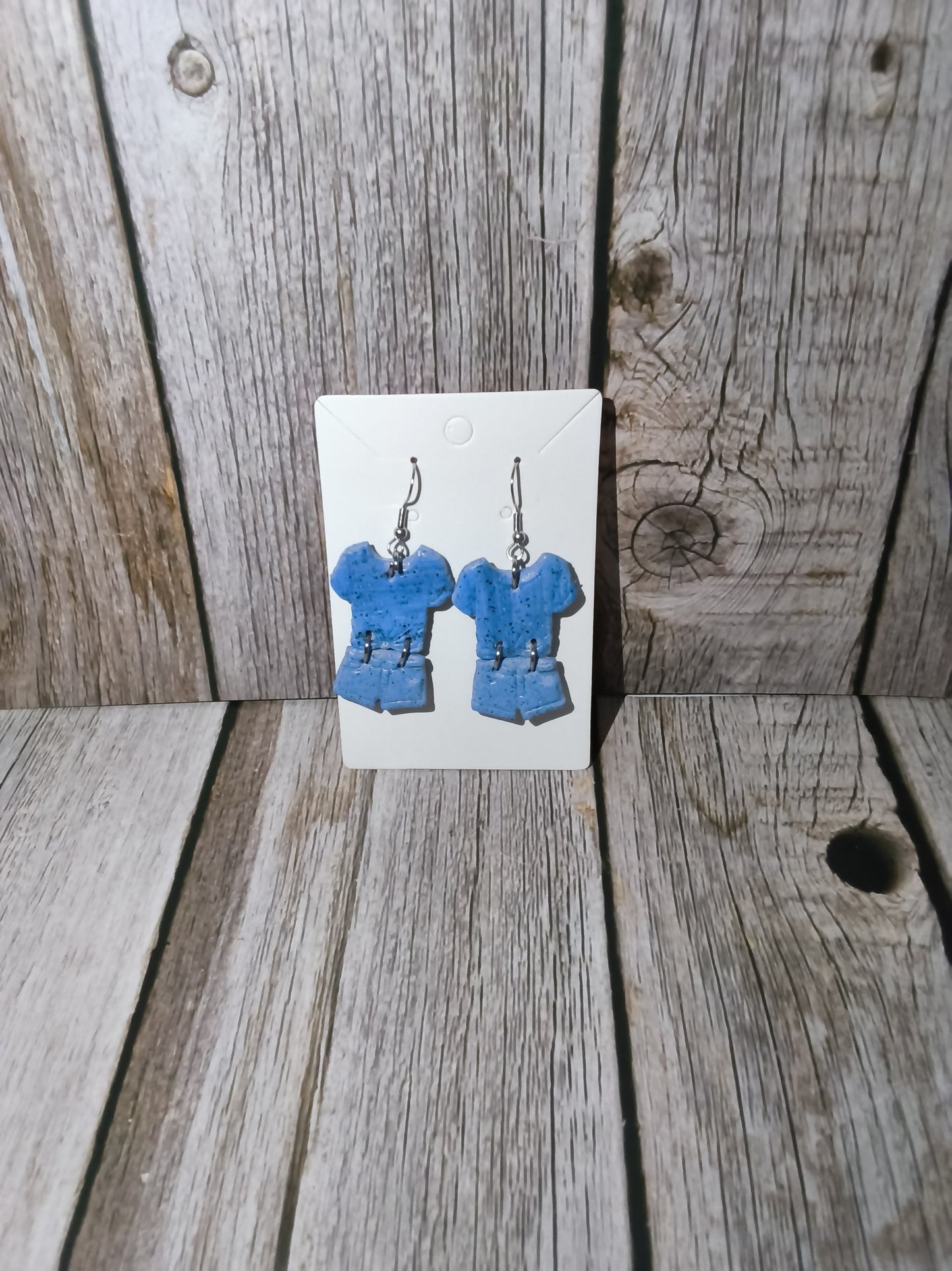 Denim Shorts & Tee  Polymer Clay Earrings