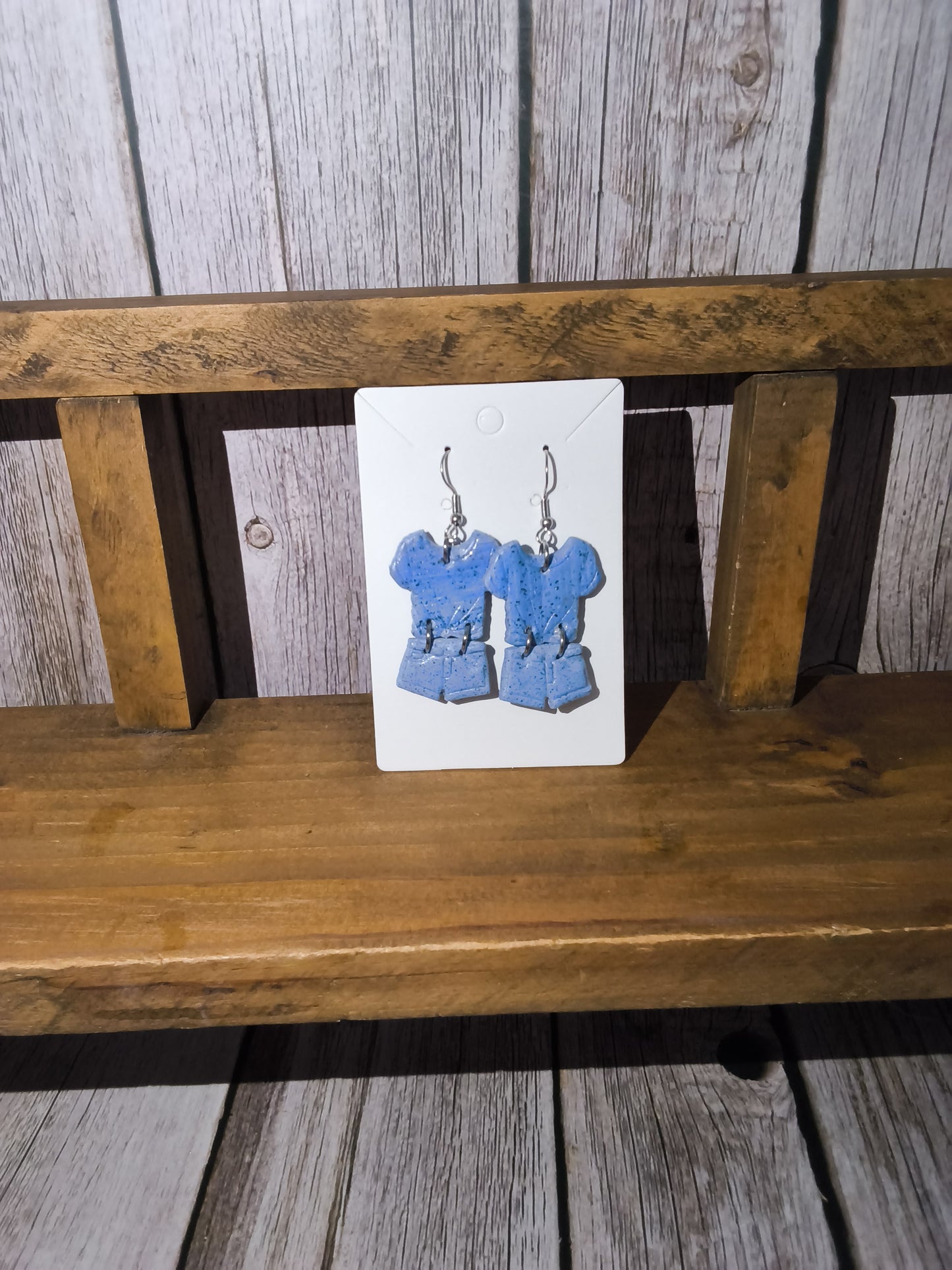 Denim Shorts & Tee  Polymer Clay Earrings