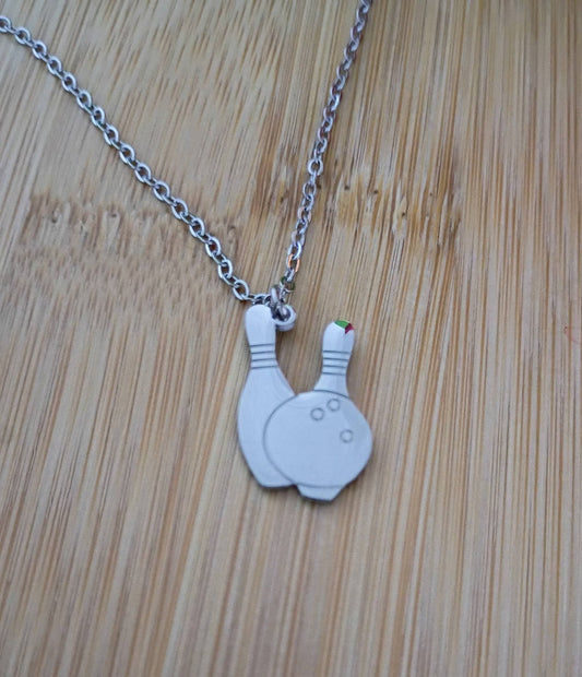 Stainless Steel Bowling Necklace