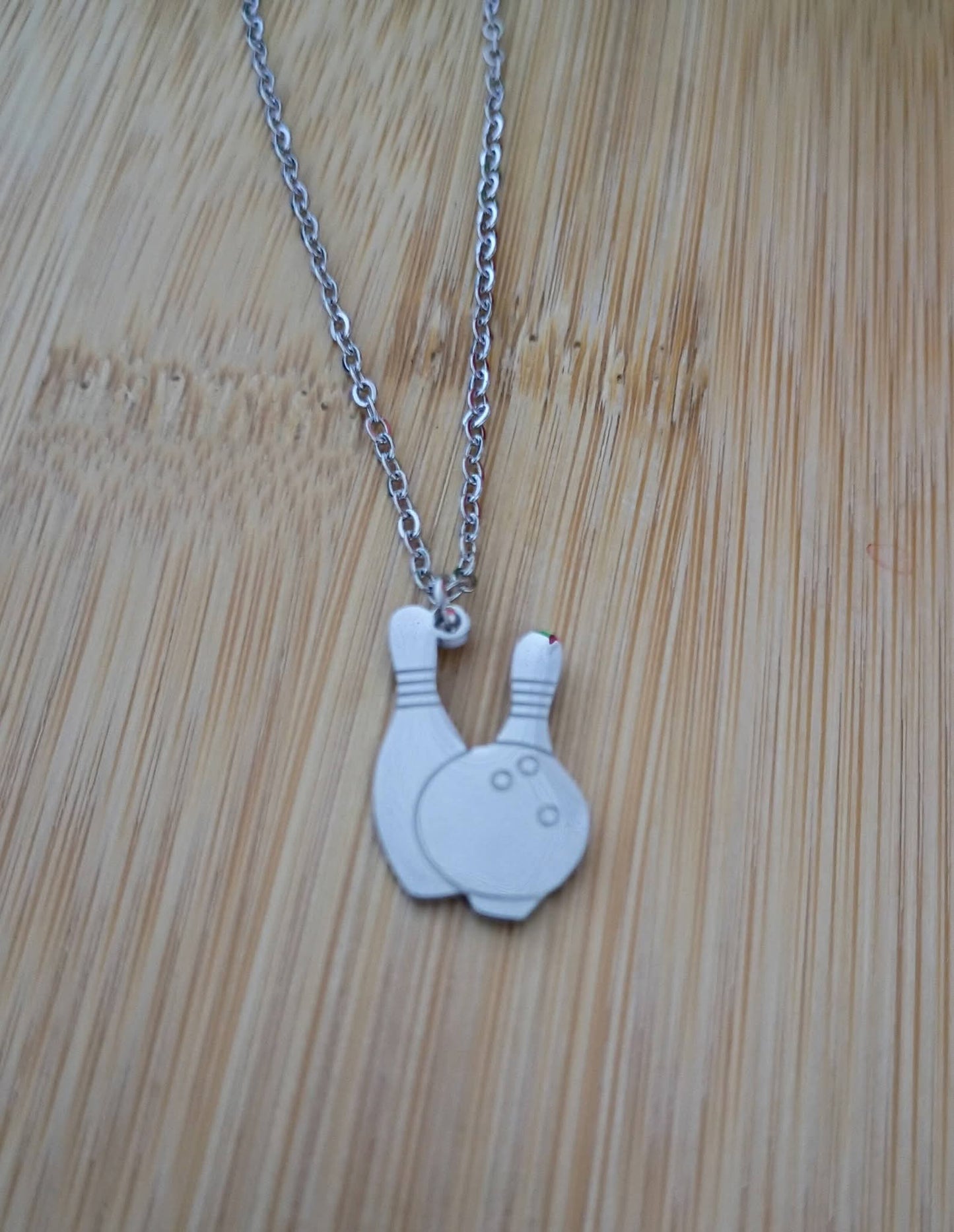 Stainless Steel Bowling Necklace