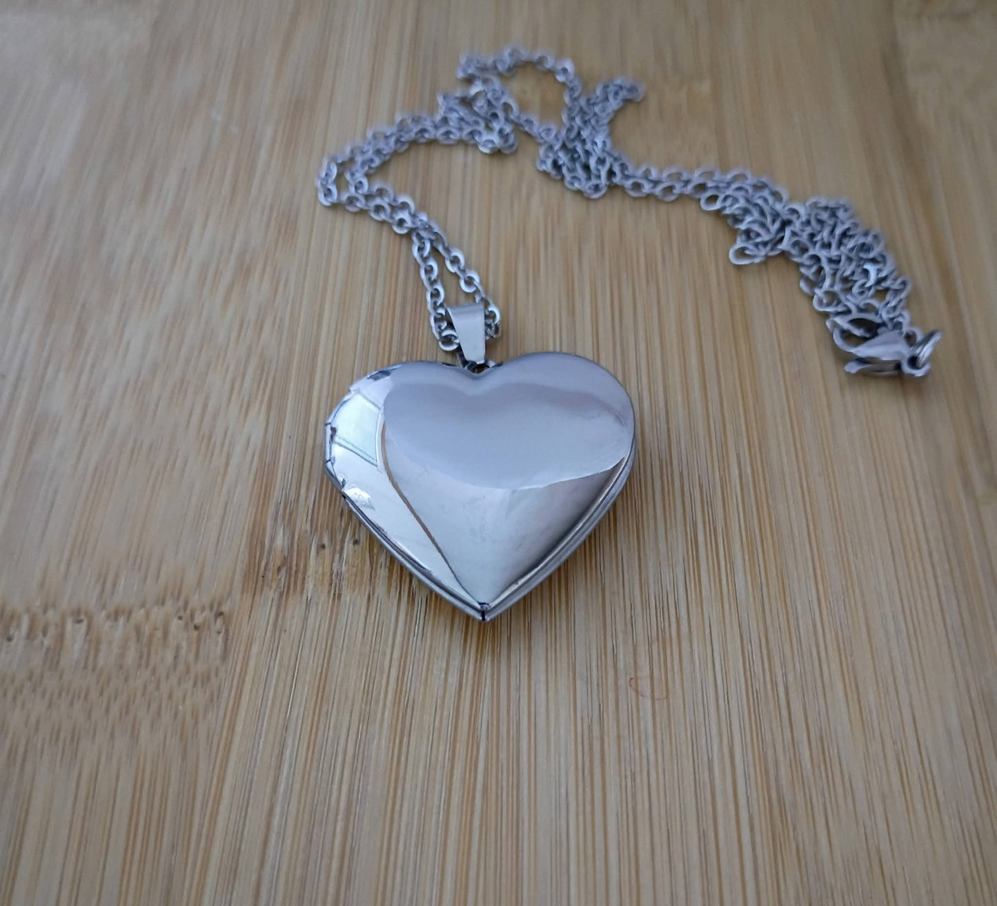 Stainless Steel Heart Locket Necklace