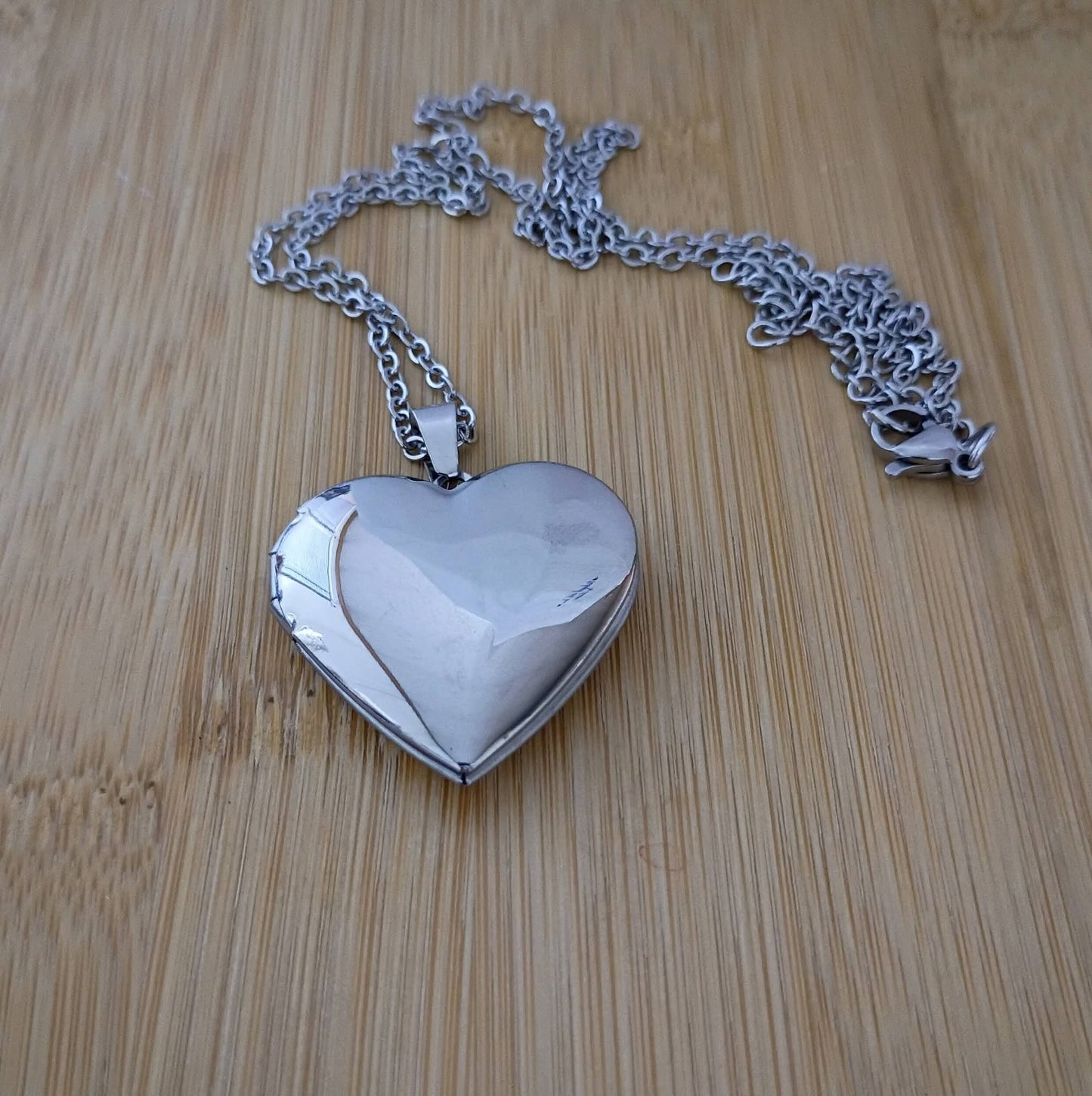 Stainless Steel Heart Locket Necklace