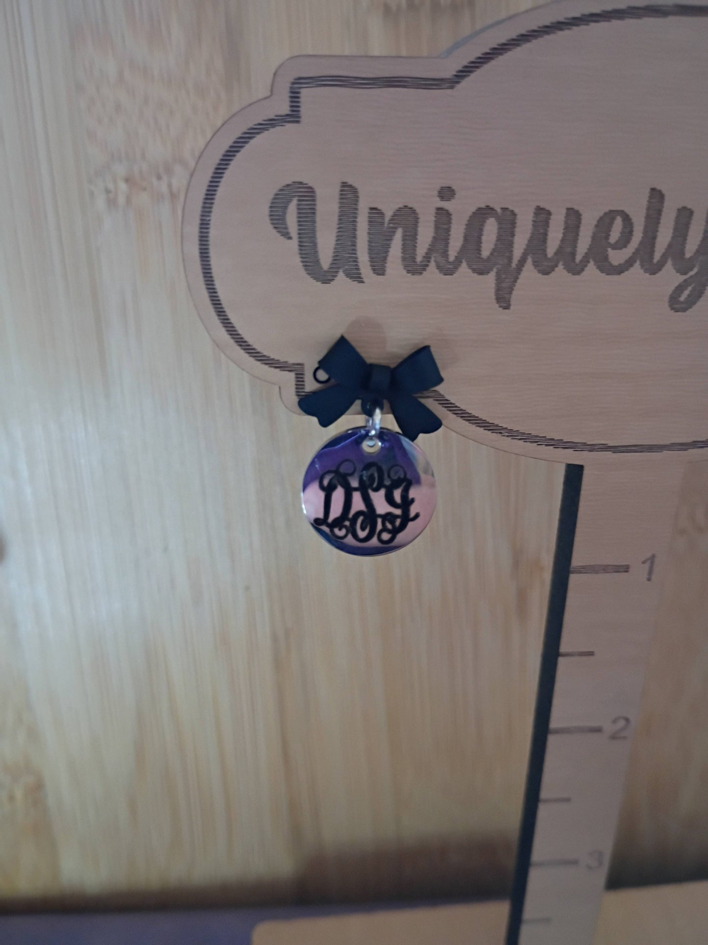 Custom Monogram Bow Stud Earrings - 14 Color Options